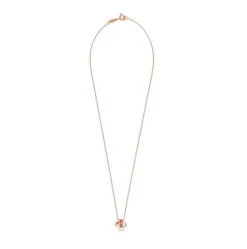 ATELIER Flor Necklace in Rose Gold with Rhodolite