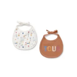 Baby bib set in Geome beige