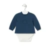 Baby bodysuit with t-shirt in Trend navy