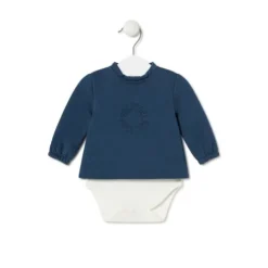 Baby bodysuit with t-shirt in Trend navy