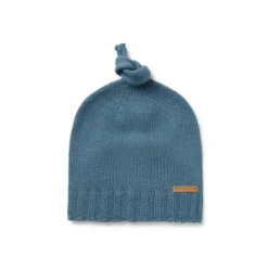Baby hat with knot in Tricot blue