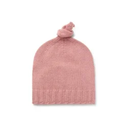 Baby hat with knot in Tricot pink