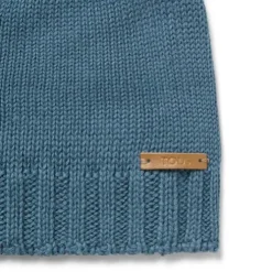 Baby hat with knot in Tricot blue