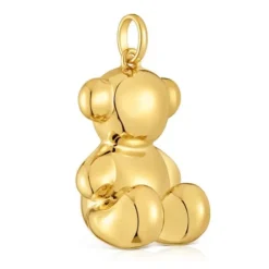 Bardzo duży wisiorek w kształcie misia, ze srebra pokrytego 18-karatowym złotem Bold Bear
