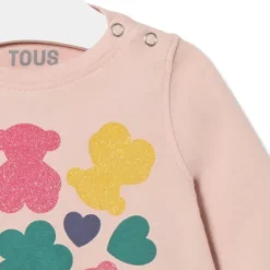 Bears, hearts and flowers t-shirt in Casual pink