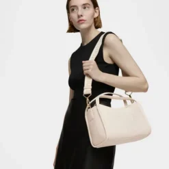 Beige leather City bag TOUS Miranda