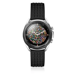 Black IP steel Samsung Galaxy Watch3 by TOUS with black silicone strap