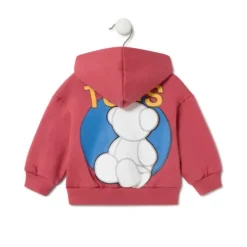 Bold Bear hoodie in Casual maroon