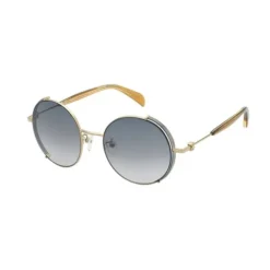 Brązowe okulary przeciwsłoneczne Round Metal