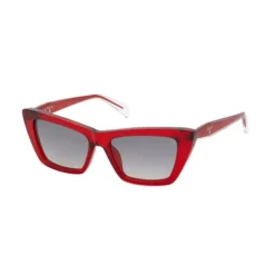 Czerwone okulary przeciwsłoneczne Transparent
