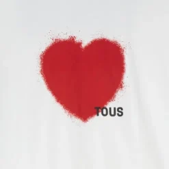 Czerwony T-shirt z krótkimi rękawami TOUS Motifs Spray M