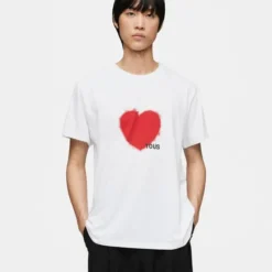 Czerwony T-shirt z krótkimi rękawami TOUS Motifs Spray M