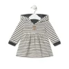 Girl´s hooded dress in Black ecru