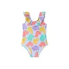 Girls one-piece swimsuit in Aqua sky blue