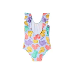 Girls one-piece swimsuit in Aqua sky blue