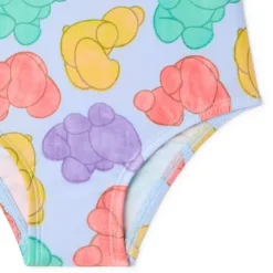 Girls one-piece swimsuit in Aqua sky blue
