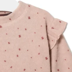 Girls outfit with bears and stripes in Pink pink
