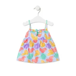 Girls sleeveless dress in Aqua sky blue