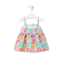 Girls sleeveless dress in Aqua sky blue