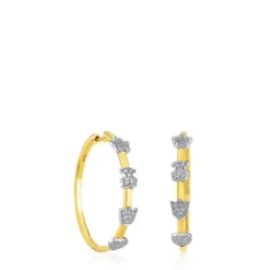Gold TOUS Puppies Earrings with Diamond
