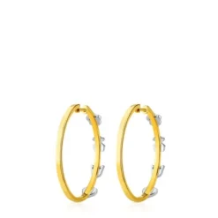 Gold TOUS Puppies Earrings with Diamond