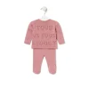 Knitted baby set in Tricot TOUS logo pink