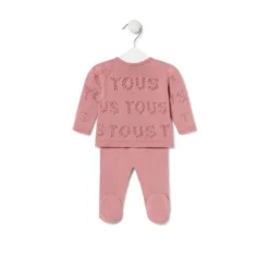 Knitted baby set in Tricot TOUS logo pink
