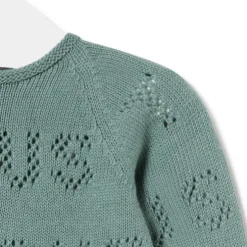 Knitted baby set in Tricot TOUS logo green