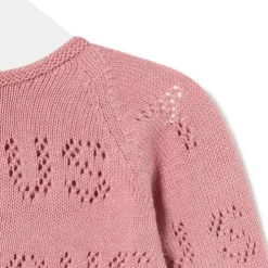 Knitted baby set in Tricot TOUS logo pink