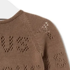 Knitted baby set in Tricot TOUS logo beige