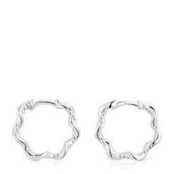 Kolczyki kreolki ze srebra 10 mm Twisted