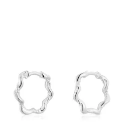 Kolczyki kreolki ze srebra 10 mm Twisted