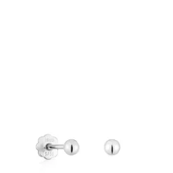Kolczyki z białego złota 3 mm Basics
