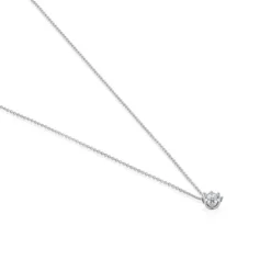 Krótki naszyjnik z rozetą z białego złota, z diamentami Les Classiques o masie 0,15 ct