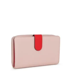 Medium pink and beige New Dubai Wallet