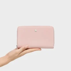 Medium pink and beige New Dubai Wallet
