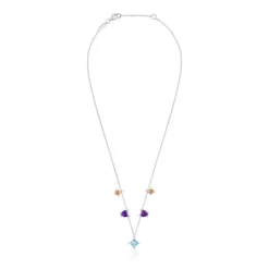 Naszyjnik choker Color Pills ze srebra z kamieniami szlachetnymi