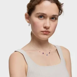Naszyjnik choker Color Pills ze srebra z kamieniami szlachetnymi