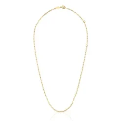 Naszyjnik choker ze srebra pokrytego 18-karatowym złotem, z owalnymi pierścieniami, o długości 50 cm TOUS Basics