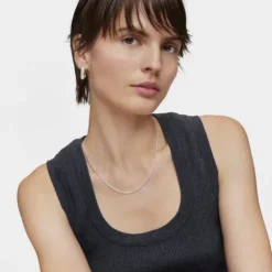Naszyjnik choker ze srebra, ze sznurkiem, o długości 50 cm TOUS Basics