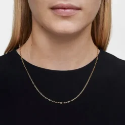 Naszyjnik choker ze srebra pokrytego 18-karatowym złotem, z owalnymi pierścieniami, o długości 50 cm TOUS Basics