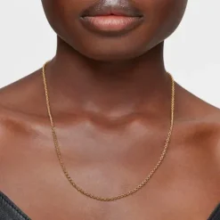 Naszyjnik choker ze srebra pokrytego 18-karatowym złotem, z pierścieniami, o długości 45 cm TOUS Chain