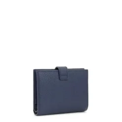 Navy blue leather Flap Card wallet TOUS Miranda