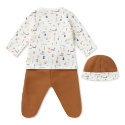 Newborn baby set in Geome beige