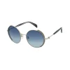 Niebieskie okulary przeciwsłoneczne Round Metal