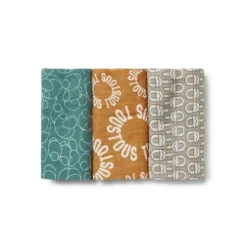 Pack of 3 muslins in MMuse multicolour