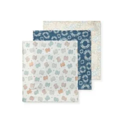 Pack of 3 muslins in MMuse blue
