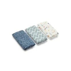 Pack of 3 muslins in MMuse blue