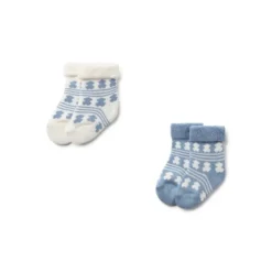 Pack of 2 pairs of baby socks in SSocks blue
