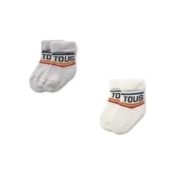Pack of 2 pairs of baby socks in SSocks grey